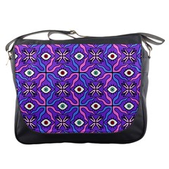 Abstract Illustration With Eyes Messenger Bag by SychEva