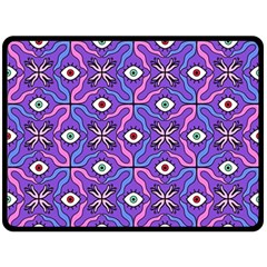 Abstract Illustration With Eyes Double Sided Fleece Blanket (large)  by SychEva