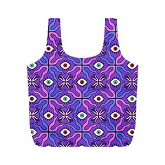 Abstract Illustration With Eyes Full Print Recycle Bag (m) by SychEva