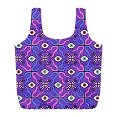 Abstract Illustration With Eyes Full Print Recycle Bag (l) by SychEva