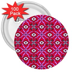 Abstract Illustration With Eyes 3  Buttons (100 Pack)  by SychEva