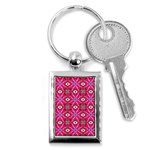 Abstract Illustration With Eyes Key Chain (Rectangle) Front