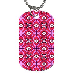 Abstract Illustration With Eyes Dog Tag (one Side) by SychEva