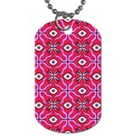 Abstract Illustration With Eyes Dog Tag (One Side) Front