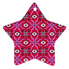 Abstract Illustration With Eyes Star Ornament (two Sides) by SychEva