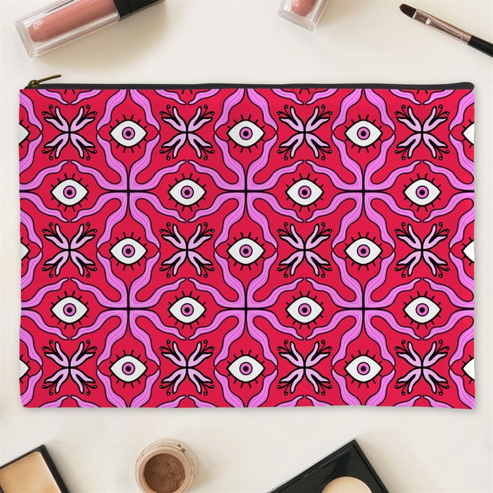 Abstract Illustration With Eyes Cosmetic Bag (XXXL)