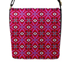 Abstract Illustration With Eyes Flap Closure Messenger Bag (l) by SychEva