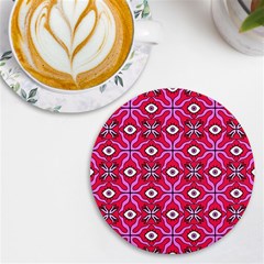 Abstract Illustration With Eyes Uv Print Round Tile Coaster