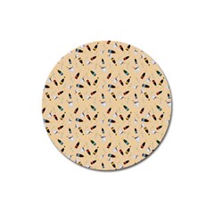 Festive Champagne Magnet 3  (round) by SychEva