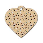 Festive Champagne Dog Tag Heart (Two Sides) Front