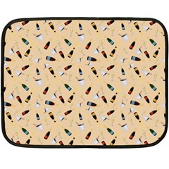 Festive Champagne Double Sided Fleece Blanket (mini)  by SychEva