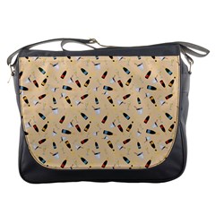 Festive Champagne Messenger Bag by SychEva