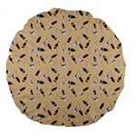 Festive Champagne Large 18  Premium Round Cushions Front