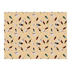 Festive Champagne Double Sided Flano Blanket (mini)  by SychEva