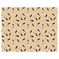 Festive Champagne Double Sided Flano Blanket (medium)  by SychEva