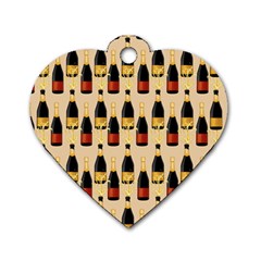 Champagne For The Holiday Dog Tag Heart (one Side) by SychEva