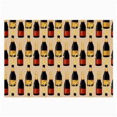 Champagne For The Holiday Large Glasses Cloth (2 Sides) by SychEva