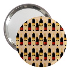 Champagne For The Holiday 3  Handbag Mirrors by SychEva