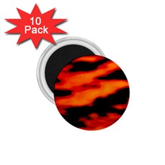 Red  Waves Abstract Series No13 1 75  Magnets (10 Pack)  by DimitriosArt