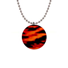 Red  Waves Abstract Series No13 1  Button Necklace by DimitriosArt