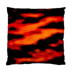 Red  Waves Abstract Series No13 Standard Cushion Case (two Sides) by DimitriosArt