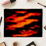 Red  Waves Abstract Series No13 Cosmetic Bag (XL) Front