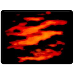 Red  Waves Abstract Series No13 Fleece Blanket (large)  by DimitriosArt