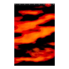 Red  Waves Abstract Series No13 Shower Curtain 48  X 72  (small) 