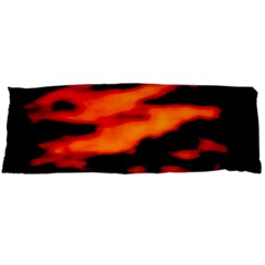 Red  Waves Abstract Series No13 Body Pillow Case (dakimakura) by DimitriosArt