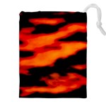 Red  Waves Abstract Series No13 Drawstring Pouch (5XL) Front