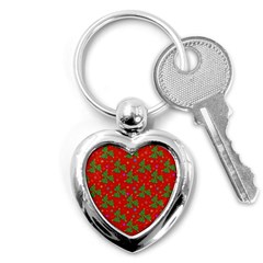 Christmas Trees Key Chain (heart) by SychEva