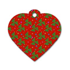 Christmas Trees Dog Tag Heart (one Side) by SychEva