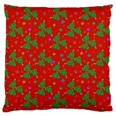 Christmas Trees Large Cushion Case (two Sides) by SychEva