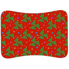 Christmas Trees Velour Seat Head Rest Cushion by SychEva