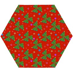 Christmas Trees Wooden Puzzle Hexagon by SychEva