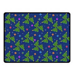 Christmas Trees Fleece Blanket (small) by SychEva