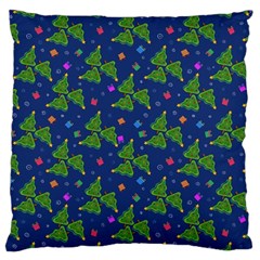 Christmas Trees Large Cushion Case (one Side) by SychEva