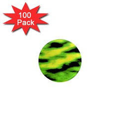 Green  Waves Abstract Series No12 1  Mini Magnets (100 Pack)  by DimitriosArt