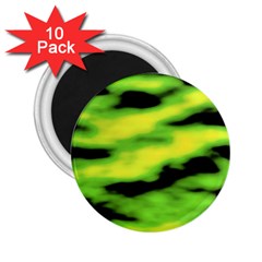 Green  Waves Abstract Series No12 2 25  Magnets (10 Pack) 