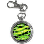 Green  Waves Abstract Series No12 Key Chain Watches Front