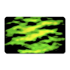 Green  Waves Abstract Series No12 Magnet (rectangular) by DimitriosArt