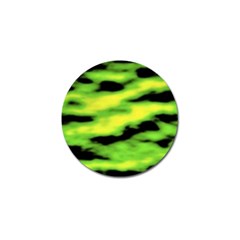 Green  Waves Abstract Series No12 Golf Ball Marker by DimitriosArt