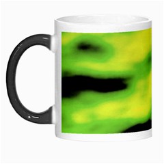 Green  Waves Abstract Series No12 Morph Mugs by DimitriosArt