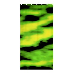 Green  Waves Abstract Series No12 Shower Curtain 36  X 72  (stall)  by DimitriosArt