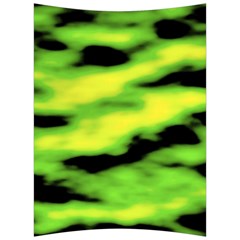 Green  Waves Abstract Series No12 Back Support Cushion by DimitriosArt