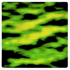 Green  Waves Abstract Series No12 Uv Print Square Tile Coaster 