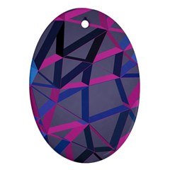 3d Lovely Geo Lines Ornament (oval)