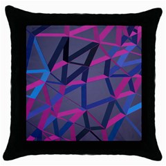 3d Lovely Geo Lines Throw Pillow Case (black) by Uniqued