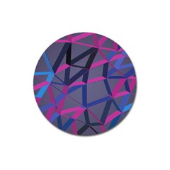 3d Lovely Geo Lines Magnet 3  (round) by Uniqued