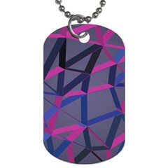 3d Lovely Geo Lines Dog Tag (one Side) by Uniqued